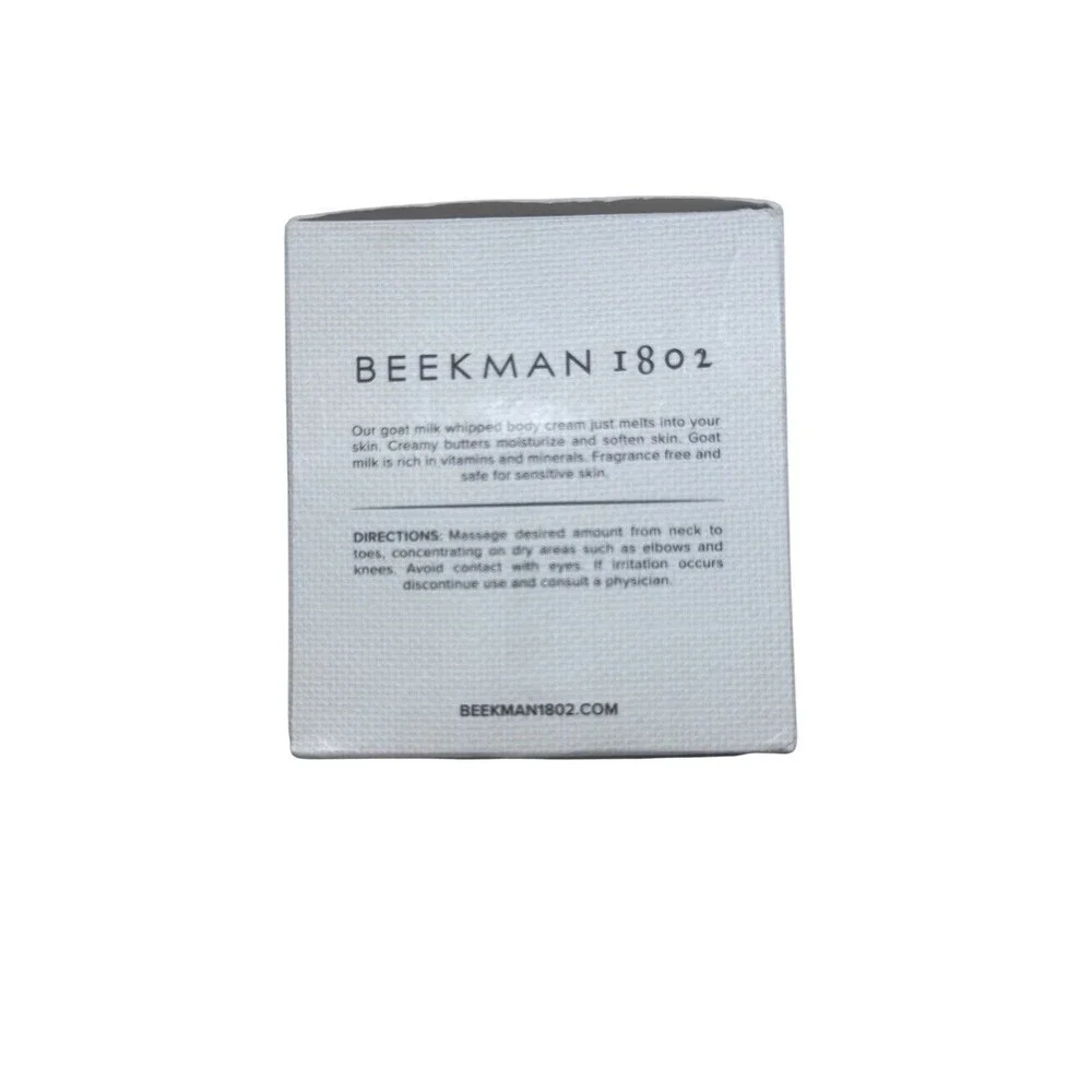 Beekman 1802 Pure Goat Milk Whipped Body Cream - Fragrance Free- 8 oz New Luxury